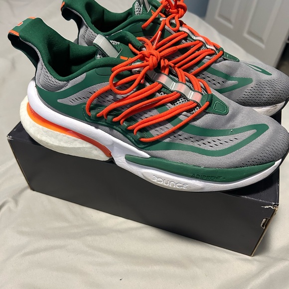 adidas Other - Adidas Alphabounce Adiprene V1 Miami Hurricanes shoes size 9 men’s